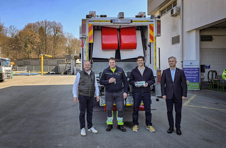 Z leve proti desni_Matjaž Berčon (Komunala Kranj), Andrej Žagar (Komunala Kranj), Matjaž Rakovec (Mestna občina Kranj) in Željko Horvat (Tehnix)